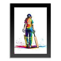 Girls Cricket Player | Womens Cricket Gifts | Cricket Girl | Personalised Cricket Player | Cricket Art Print | Cricket Gifts For Girls | Cricket Poster