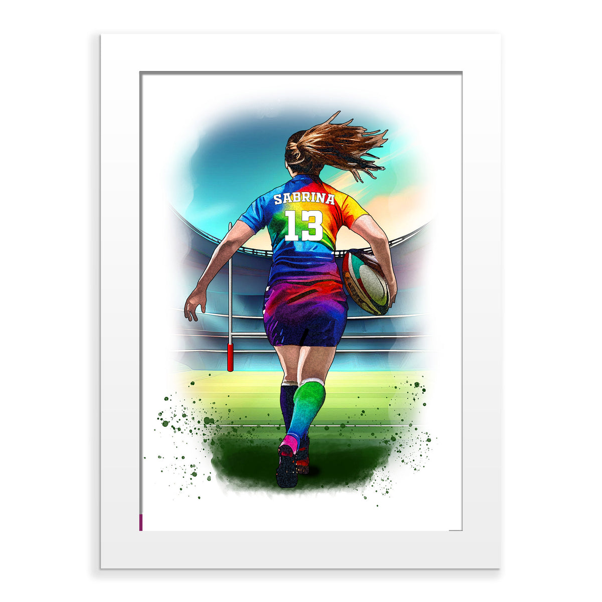 Personalised Womens Rugby Player