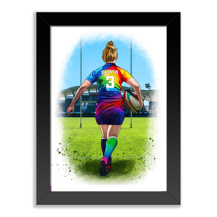 Personalised Womens Rugby Player