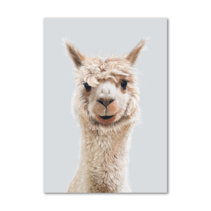 Happy Llama Wall Art Print | Art By Toor | Perfect Gift for Baby Showers | Wall Art for Nurseries, Baby Rooms and Kid's Rooms