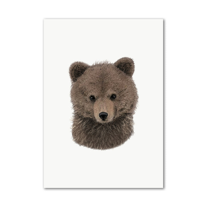 Baby Brown Bear Cub Wall Art Print