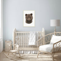 Baby Brown Bear Cub Wall Art Print