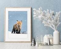 Fox Wall Art Print | Winter Wall Decor | Christmas Decor