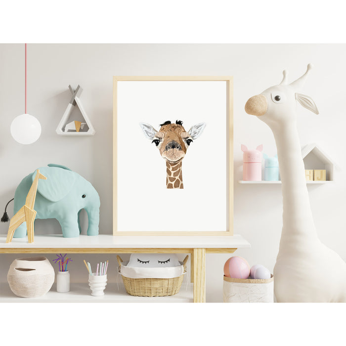 Baby Giraffe Wall Art Print
