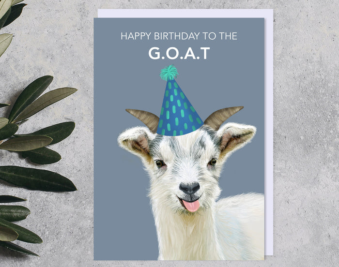 Happy Birthday To The Goat | Birthday Card | Greatest Of All Time