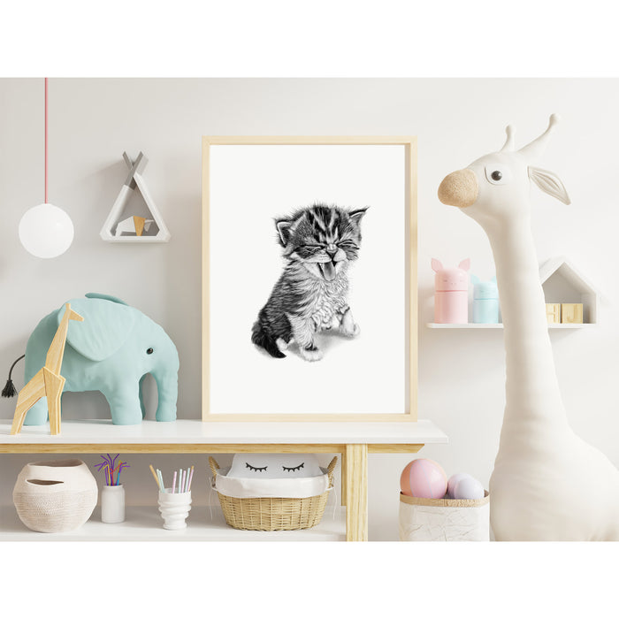 Baby Kitten Wall Art Print