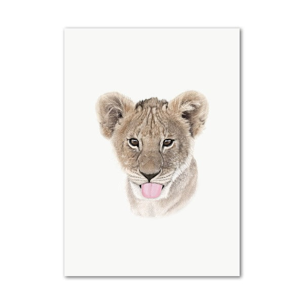 Baby Lion Cub Wall Art Print