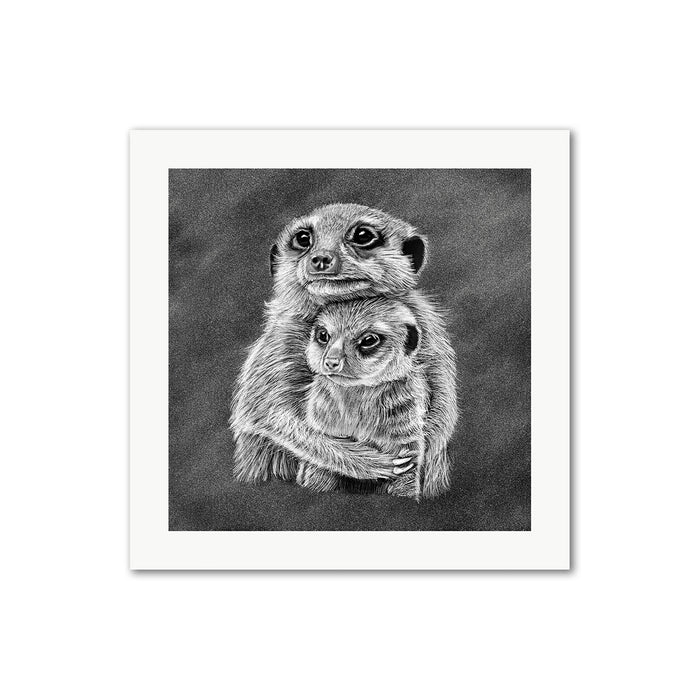 Meerkat &#39Lookout Love&#39 Wall Art Print
