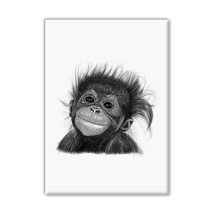 Baby Orangutang Monkey Canvas Wall Art Print