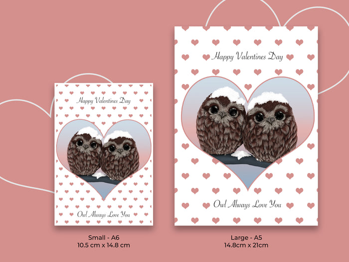 Owl Always Love You Valentines Day Card | Personalised Valentines Card | For Wife, Girlfriend | For Husband, Boyfriend | Handmade Card