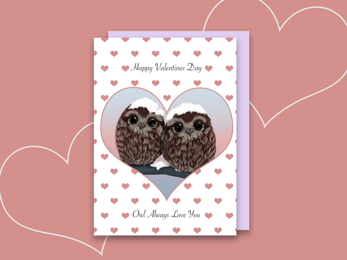 Owl Always Love You Valentines Day Card | Personalised Valentines Card | For Wife, Girlfriend | For Husband, Boyfriend | Handmade Card
