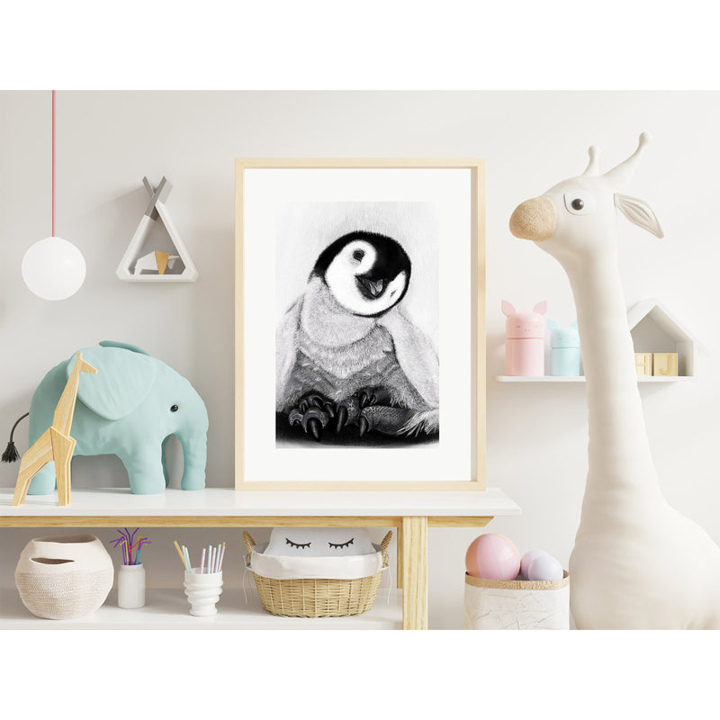 Baby Penguin Wall Art Print