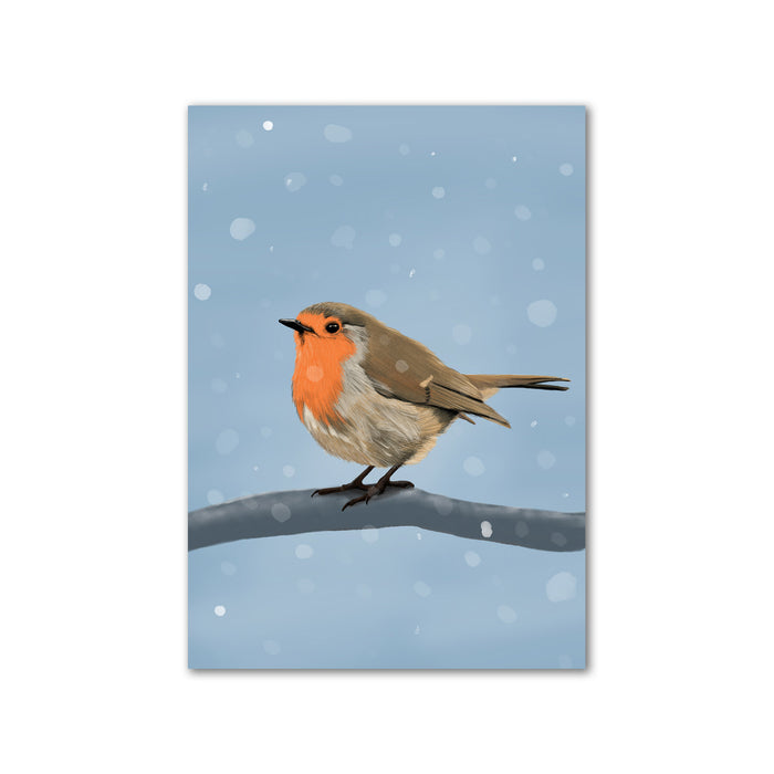 Robin Wall Art Print | Winter Wall Decor | Christmas Decor