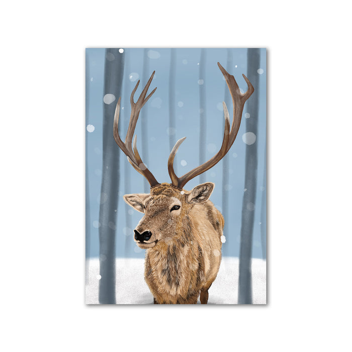 Stag Wall Art Print | Winter Wall Decor | Christmas Decor